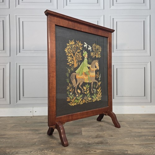 Antique mahogany fire screen - mahogany,