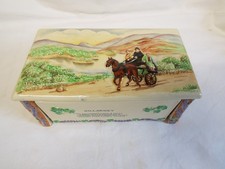 Vintage Crown Devon Killarney musical box in working order.