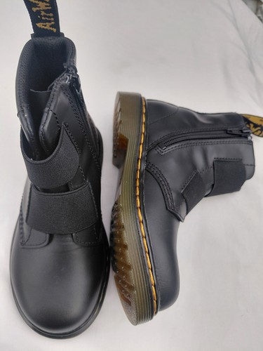 Children black leather - black,