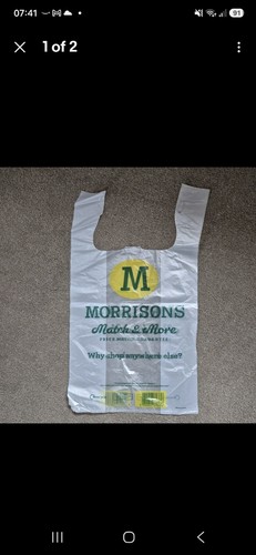 Morrisons plastic carrier bag - morrisons,