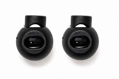Black cord lock toggles - 2x,