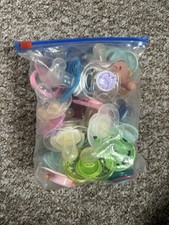 Large Bundle Of Baby Dummies/Soothers/Pacifiers (31 Total) Mixed Colours