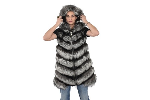 Silver fox shearling - fox,