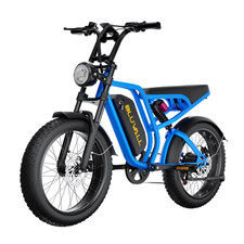 Bluvall High quality 52V 1200W  20ah Electric Bike 20'' Tyre Ebike​​ Blue/Black