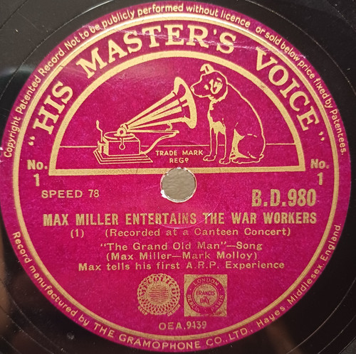 Max miller entertains the - entertains, war