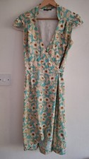 Emily & Fin vintage floral wrap dress, size M, 100% cotton