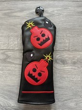 Red Bomb Golf Fairway Wood Head Cover - Black/Red - Embroidered - New