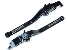 SUZUKI V-STROM 1000 2002-2020 LONG BLACK BRAKE & CLUTCH LEVERS SET ROAD TRACK