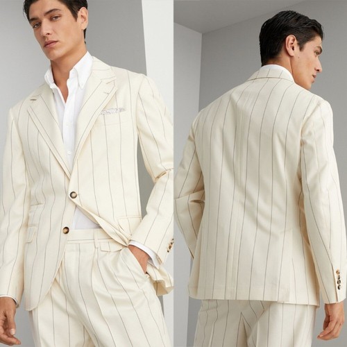 Best groom men beige striped - best,