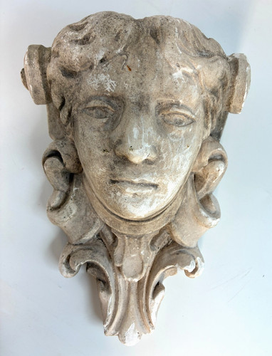 Vintage gothic plaster - plaster, head