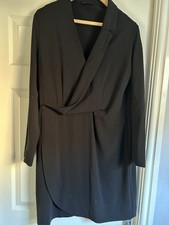 COS Black Wrap Dress Collared