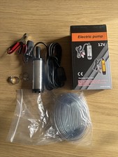 Oil Liquid Electric Fuel Transfer Pump 12V DC Submersible Diesel Water Silver