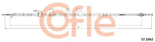 Handbrake cable 1662 - handbrake, 92.17.1662