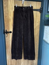 70’s Vintage Rogues n’ Rapture brown jumbo corduroy flared wide leg trousers 26”
