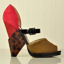 JIMMY CHOO Red Suede Brown