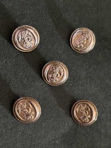 Set brass naval buttons - 5,