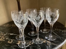 Vintage Stuart Crystal Cascade wine  Glasses 19.4c Tall and just over 7cm across