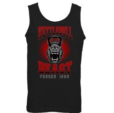 Kettle Beast Mens Funny Gym Vest Training Top MMA Bodybuilding Mode Weights 