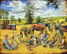10" x 8" FARM FARMING HAY