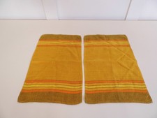 1 pair Vintage Retro 1970s fabric place mats dining table cover mats striped C