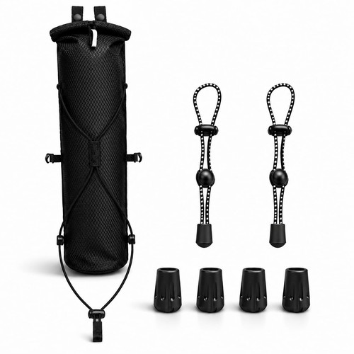 Trekking pole quiver for trail - pole,