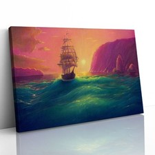 Sailing Ship at Sea Oil