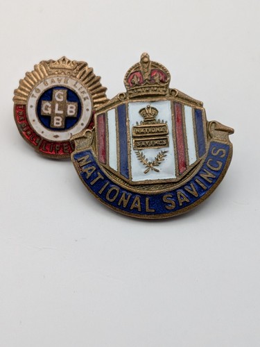 Pair vintage enamel - of,