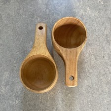 Genuine Norwegian Handcrafted Wooden Kuksa Cup Woodcraft Bushcraft Matching Pair