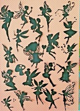 21 Black Die Cut Fairies/Fairy