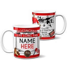 Personalised Football Mug Nottingham Forest Fan Vintage Retro Cup Dad Gift VFM43