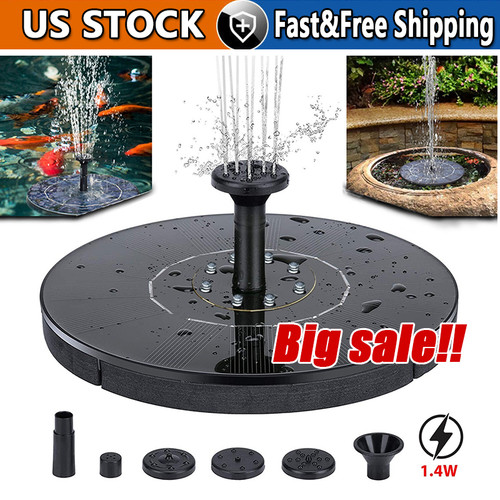 Solar power bird bath fountain - power,