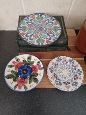 3x Vintage Spanish Wall Plates