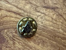 Tiny Masonic Lapel Pin Badge Square And Compass G On Blue Enamel Freemason