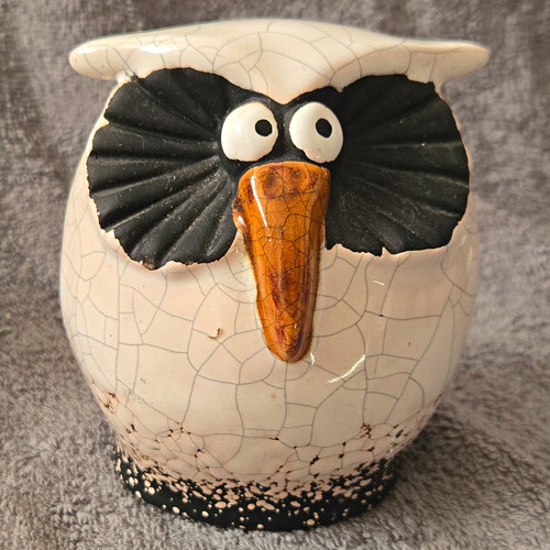 Ceramic owl figurine - owl,