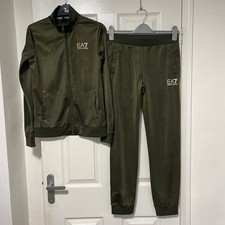 Boys Green EA7 Tracksuit 160cms Chest 34” Waist 28” Inside Leg 29”