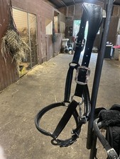 LeMieux Anatomic Full Headcollar: Leather, Padded & Comfortable Black 