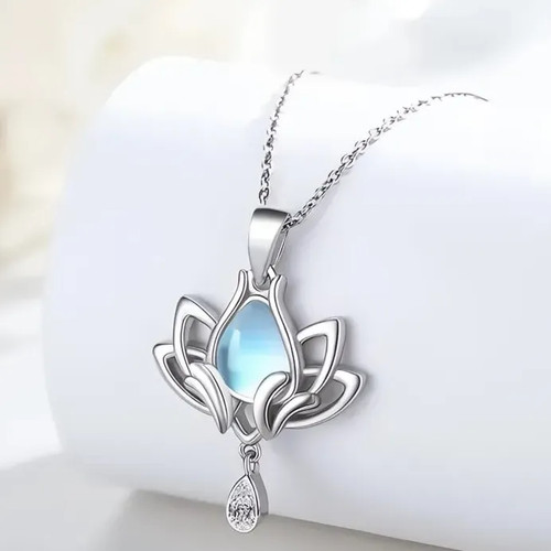 Lotus pendant necklace - lotus,