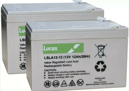 One pair lucas 12v 12ah - of,