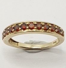 9ct Fancy Cognac Diamond Half Eternity Ring 0.50ct Yellow Gold Size L 1/2