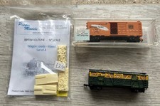 Micro Trains Line and Bachmann box/Wood Stock cars + wagon loads