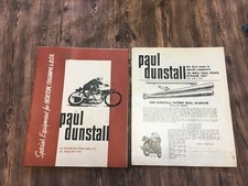 Paul Dunstall Motorcycle Brochure and the dunstall patent dual silencer brochure