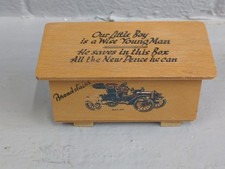Vintage Wooden Money Box