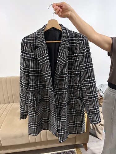 Black white check - check, boucle