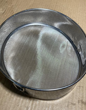 Round Flour Sieve, Plated Filter Round Sieve for Cocoa Powder