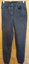 24"L  DARK GREY DENIM BRIDLEWAY EQUINE HORSE RIDING JODHPUR BREECHES