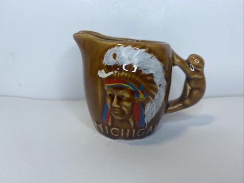 Michigan indian chief creamer - indian,