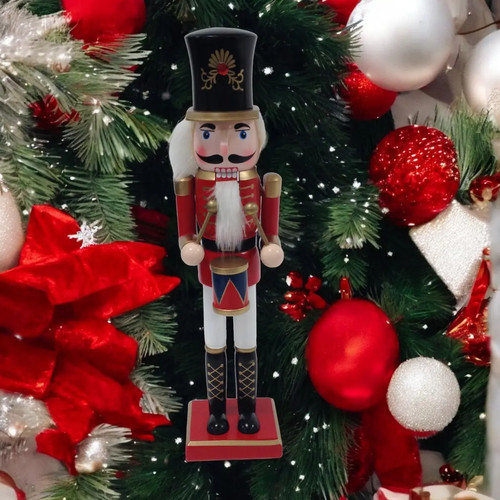 Wooden red nutcracker - cm,