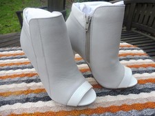 Next Pale grey leather peep