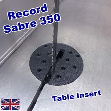 Bandsaw Table Insert for Record Sabre 350 - Throat plate