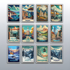 Acrylic Travel City Holiday Fridge Magnet –Souvenir Gift Refrigerator Decoration